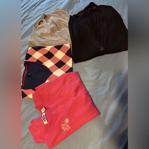 Bundle of Stylish Cardigans Sweater Collection - Black, mint, Pink, and Argyle